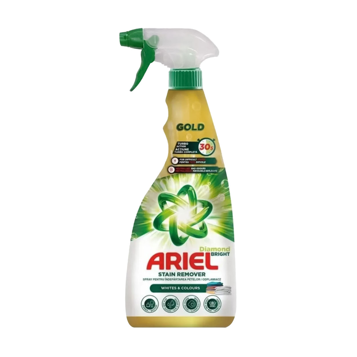Плямовивідник-спрей ARIEL White &amp; Color Gold Stain Remover, 750 мл
